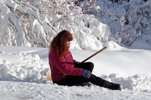 Risk of accidents when clearing snow