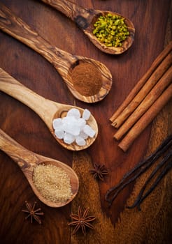 Aromatic food ingredients for baking Christmas cookies