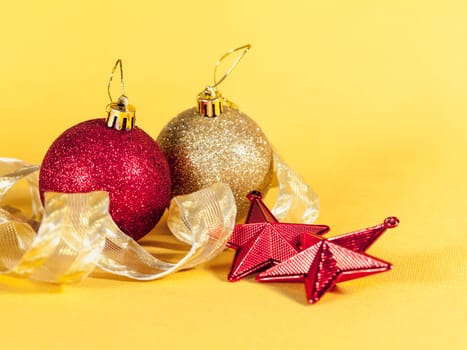 Christmas decorations on abstract background