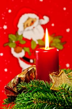Candle with Santa Claus