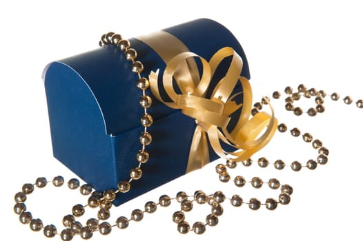 Christmas gift box on a white background
