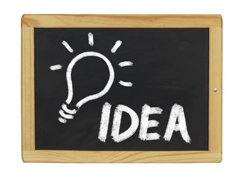 Idea written on a slate