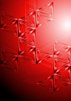 Bright red hi-tech background. Vector design eps 10