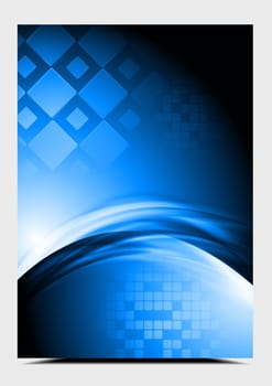 Modern technology background with abstract waves. Vector design eps 10