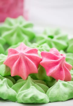 pastel colors of Meringue cookies
