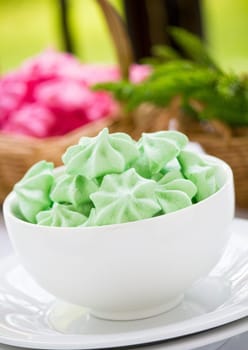 pastel colors of Meringue cookies