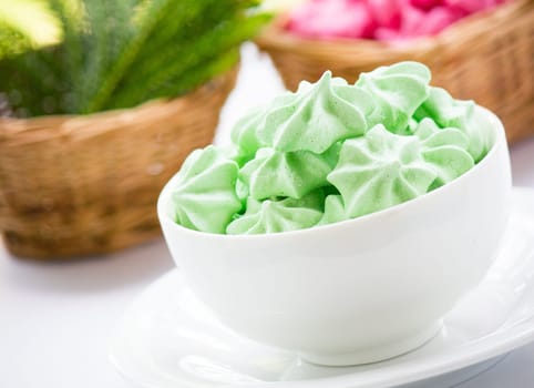 pastel colors of Meringue cookies