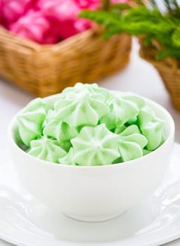 pastel colors of Meringue cookies