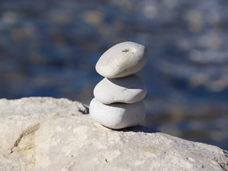 stones and rocks on the coast of the sea