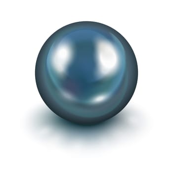 Shiny natural black pearl with light effects