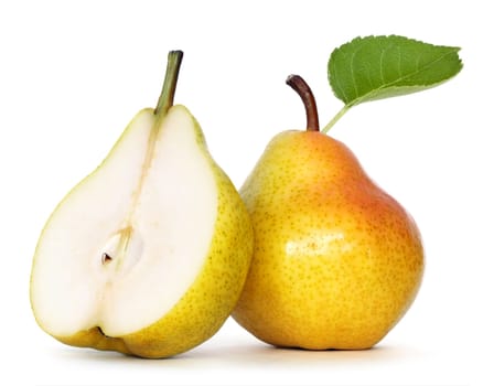 pears over white background