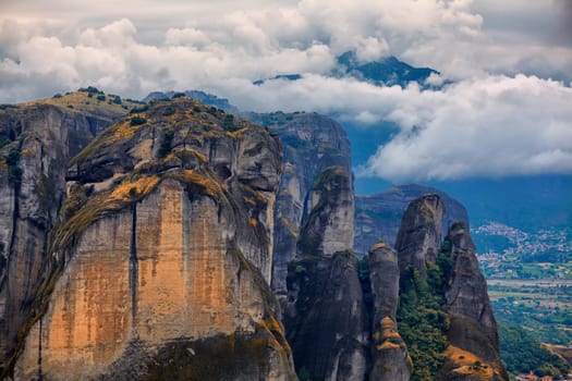 Amazing landscape at Meteora, Trikala region, Greece.