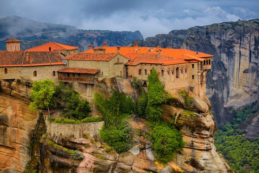 Varlaam monastery at Meteora in Trikala region in summer, Greece.