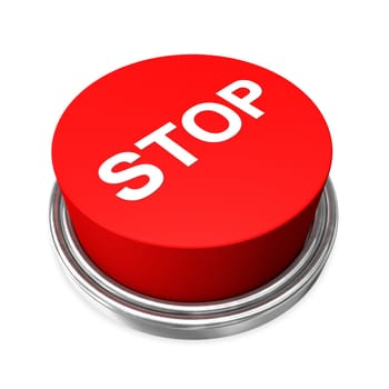 Red stop button on the white background.