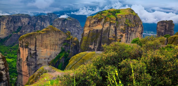 Amazing landscape at Meteora, Trikala region, Greece.