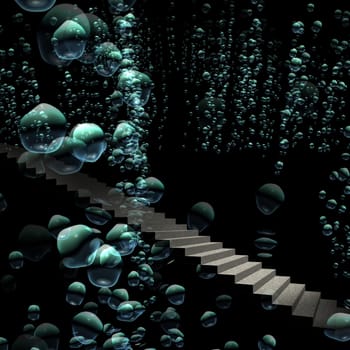 Virtual three-dimensional ladder for adv or others purpose use