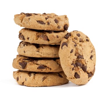 Cookies on white background,close-up of cookies