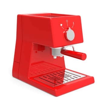Espresso machine on white background