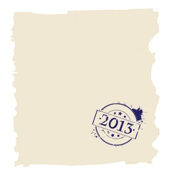 Grunge paper stamped with year 2013 sign