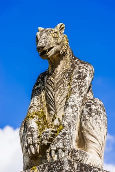 CASTELNAUD-LA CHAPELLE, FRANCE - JUNE 22, 2012: statue at the exterior of Chateau des Milandes which belongs to Josephine Baker in Dordogne Perigord France