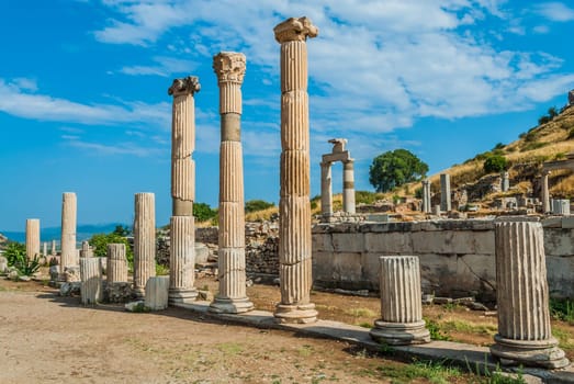 Ephesus ancient greek ruins in Anatolia Turkey