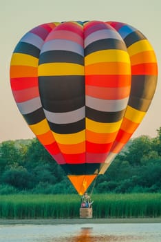 one Hot Air Balloon gathering in the countryside of France