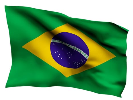 Brazil flag satin texture