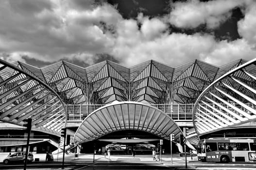 Gare de Oriente railway station, Lisbon, Portugal