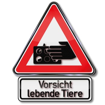 Sign Beware of Live Animals
