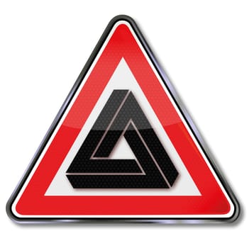 Shield Visual Illusion Penrose Triangle