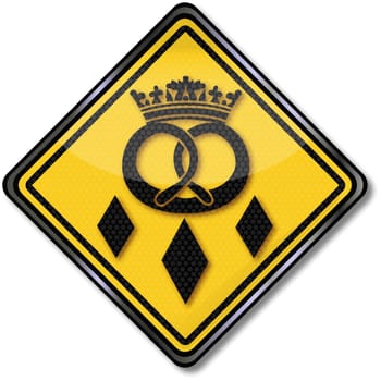 Guild sign baker,crown and pretzel