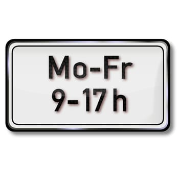 Sign Monday to Friday 9 to 5