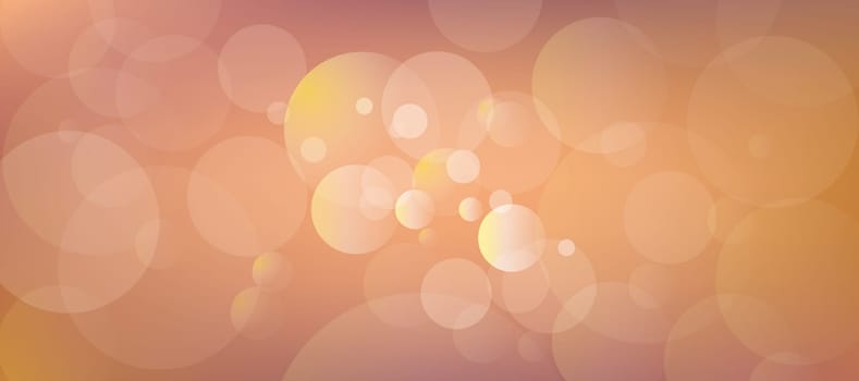 Abstract multicolored blurred bokeh on red background - illustration