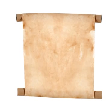paper scroll - blank paper scroll isolated on white background