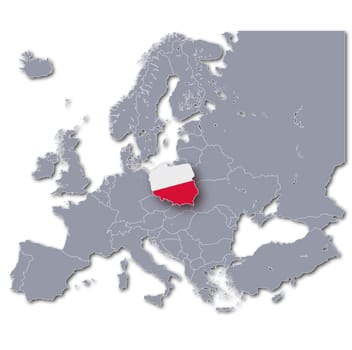 Map of Europe Poland