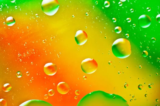 Oil drops in water