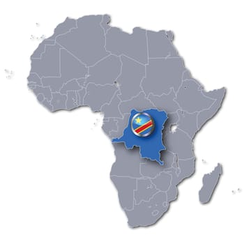 Map of Africa Congo