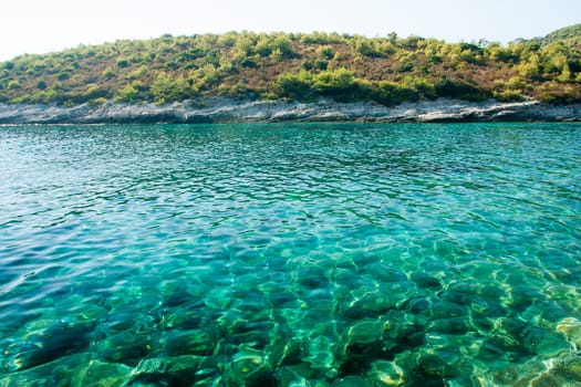 beautiful rocky beach in croatia