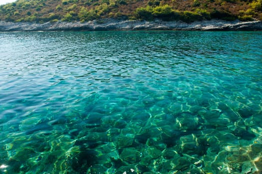 beautiful rocky beach in croatia