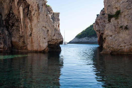 Stiniva bay in vis island (Croatia)