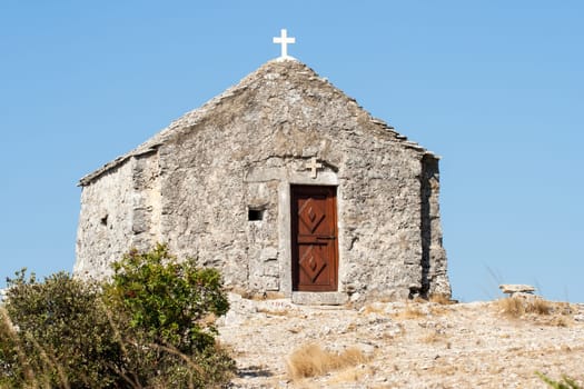 small chapel on top of the mountain