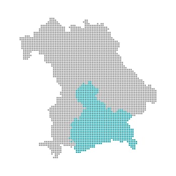 Pixel Map Districts of Bavaria: Upper Bavaria