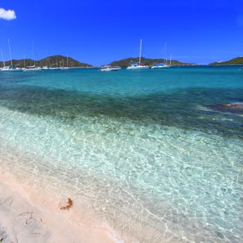 Beautiful beach in the British Virgin Islands.