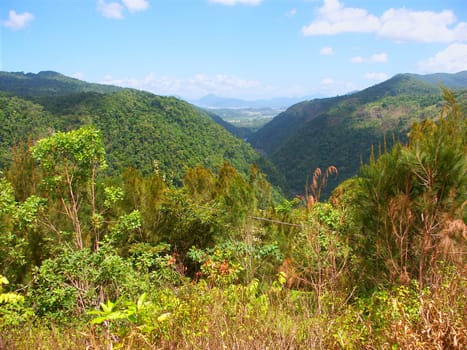 View of Barron Gorge in tropical Queensland, Australia.