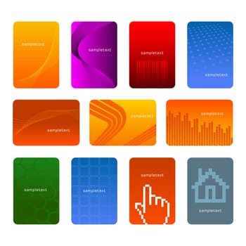 Vector illustration of business cards