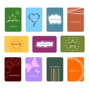 Vector illustration of business cards