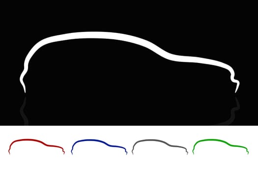 Vector illustration of car silhouette