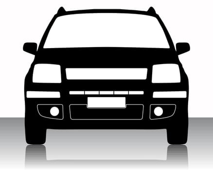 Vector illustration of car silhouette