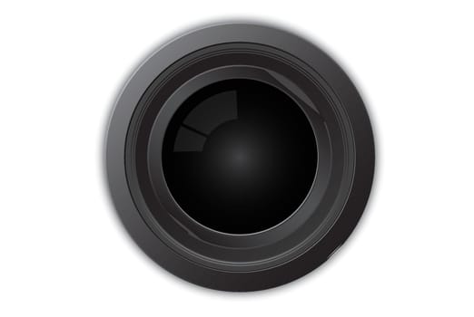 Vector illustration of camera lens