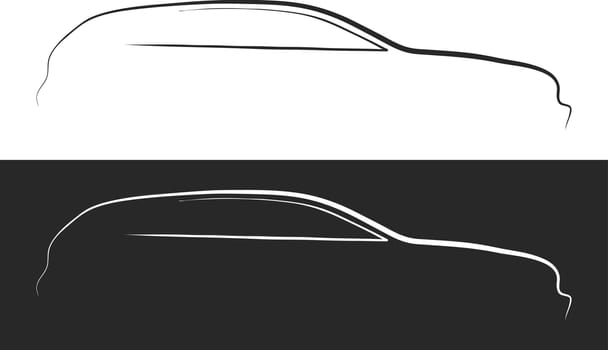 Vector illustration of car silhouette